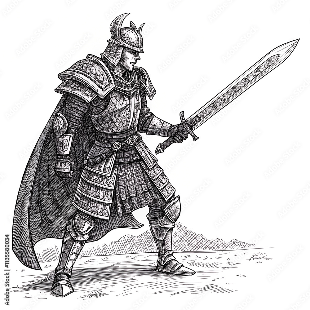 Obraz premium medieval knight with sword