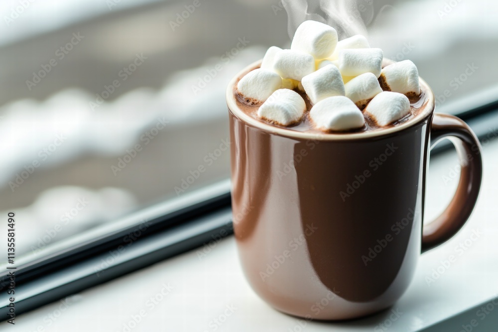 Cozy hot chocolate with marshmallows Cozy hot chocolate with marshmallows