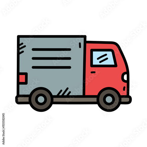 Truck Doodle Illustration