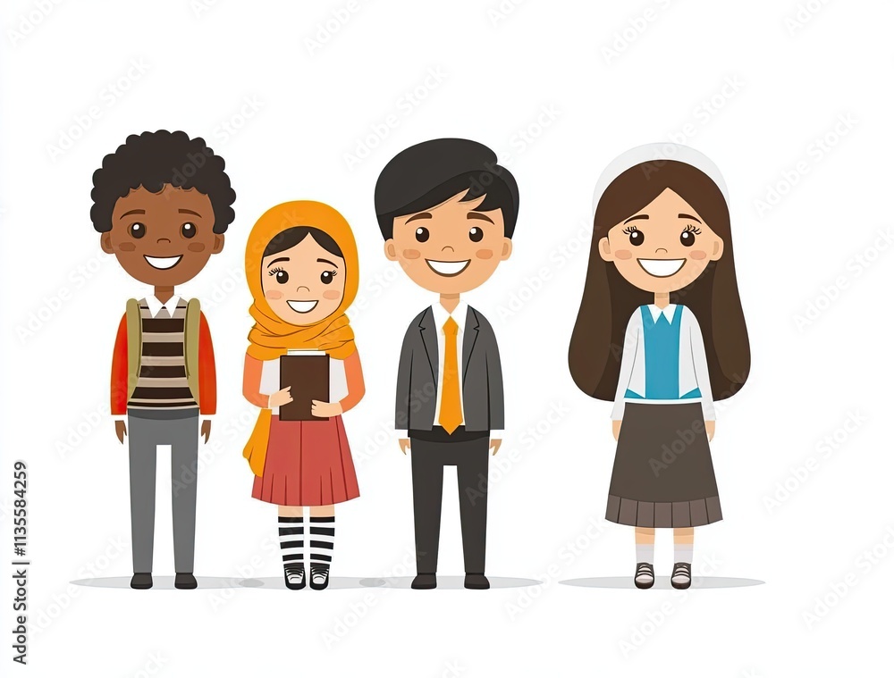 Diverse Children Group, Multicultural Kids, Unity, Friendship Diverse Children Group, Multicultural Kids, Unity, Friendship