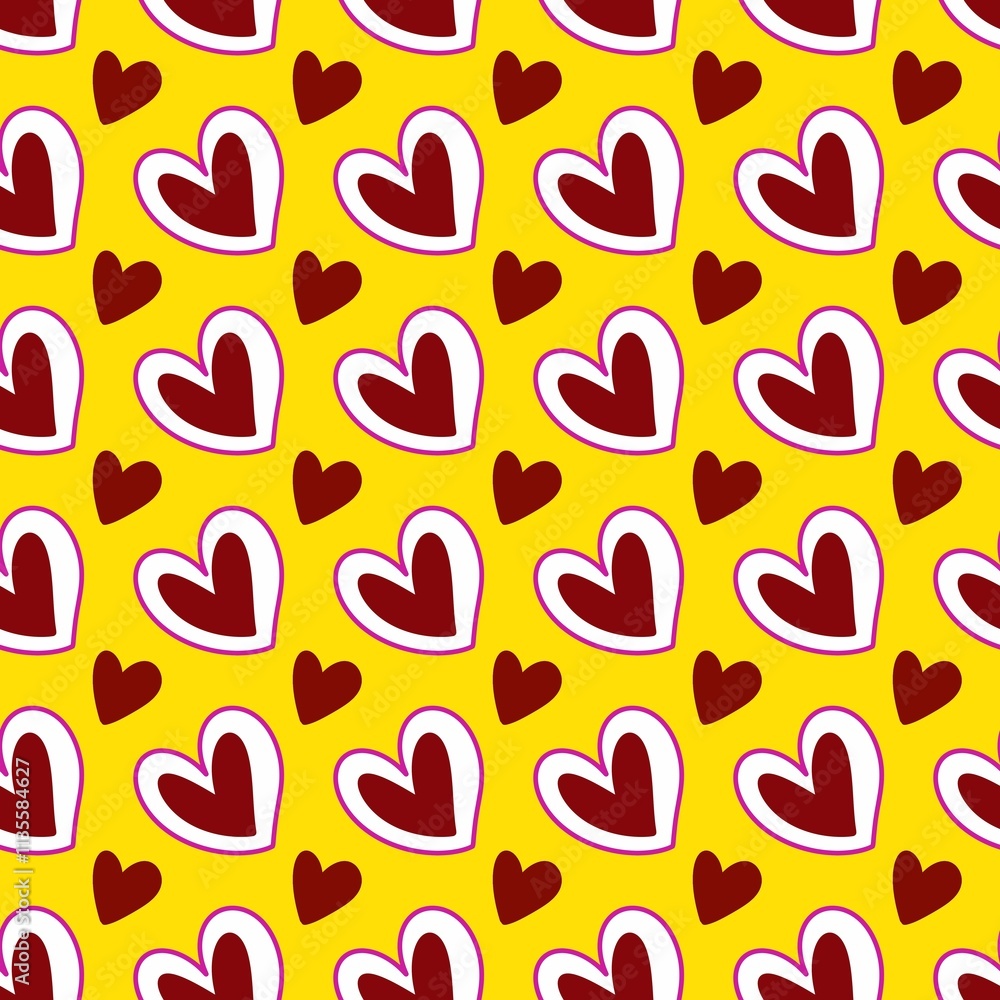 seamless pattern with hearts seamless pattern with hearts