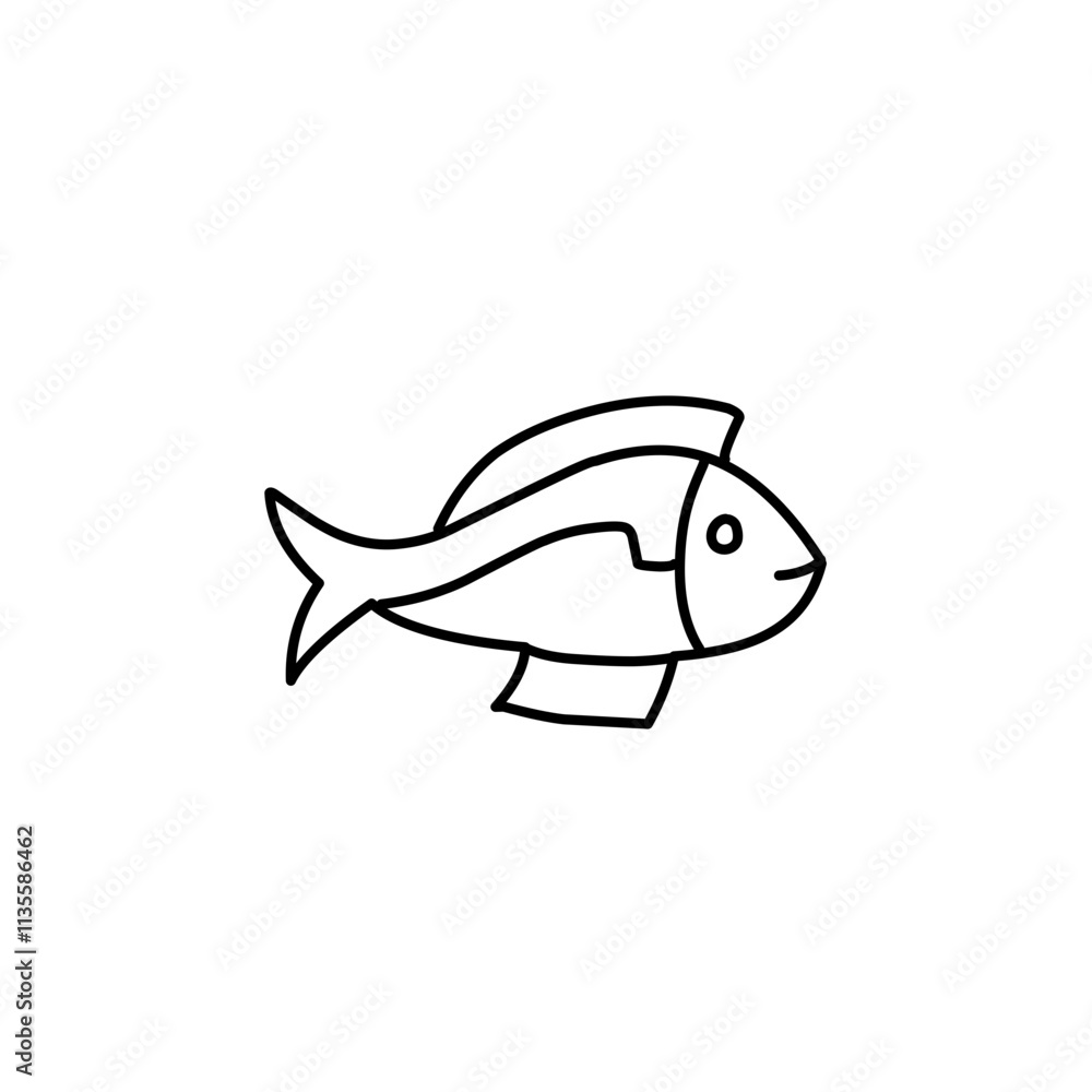 fish line icon fish line icon