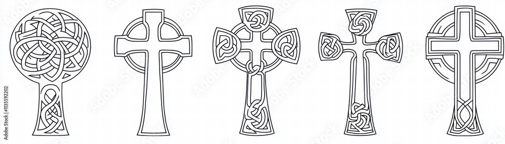 Collection of Celtic Cross Designs. Collection of Celtic Cross Designs.