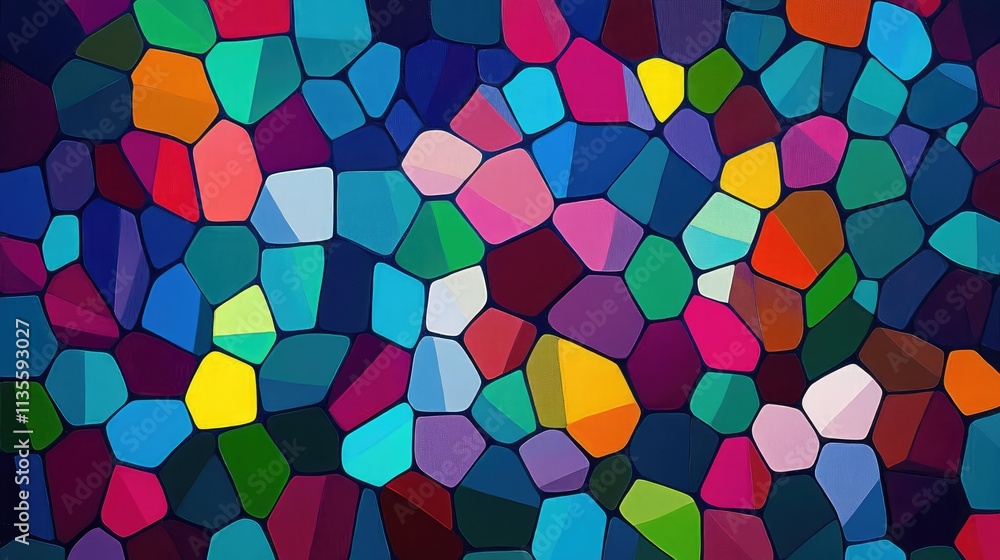 Colorful Abstract Mosaic Pattern with Vibrant Geometric Shapes Colorful Abstract Mosaic Pattern with Vibrant Geometric Shapes