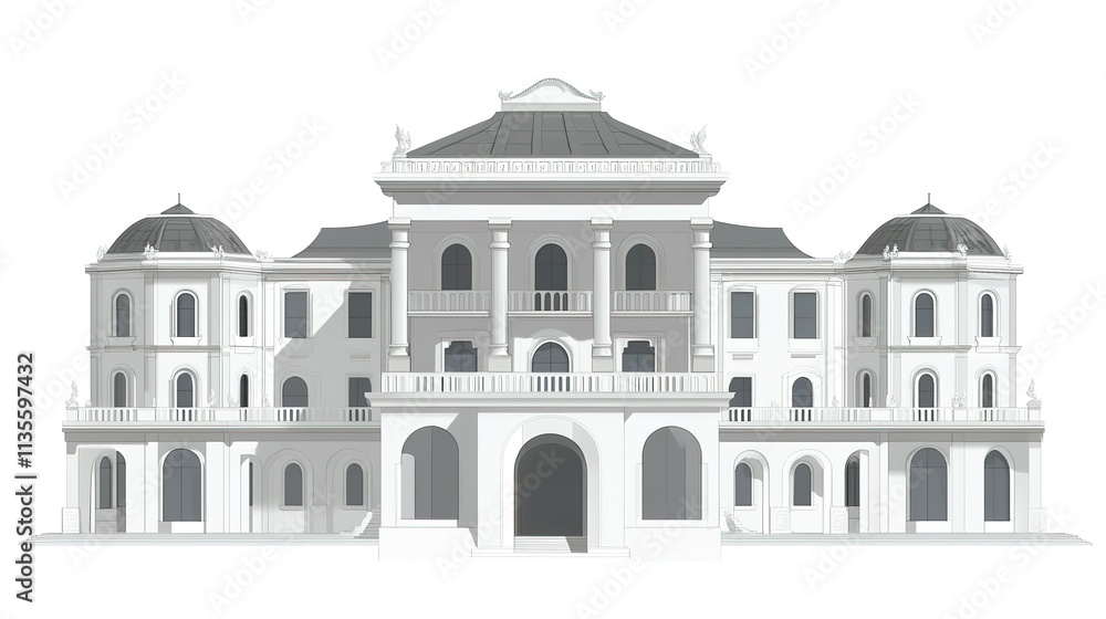 Palace on White Background Palace on White Background