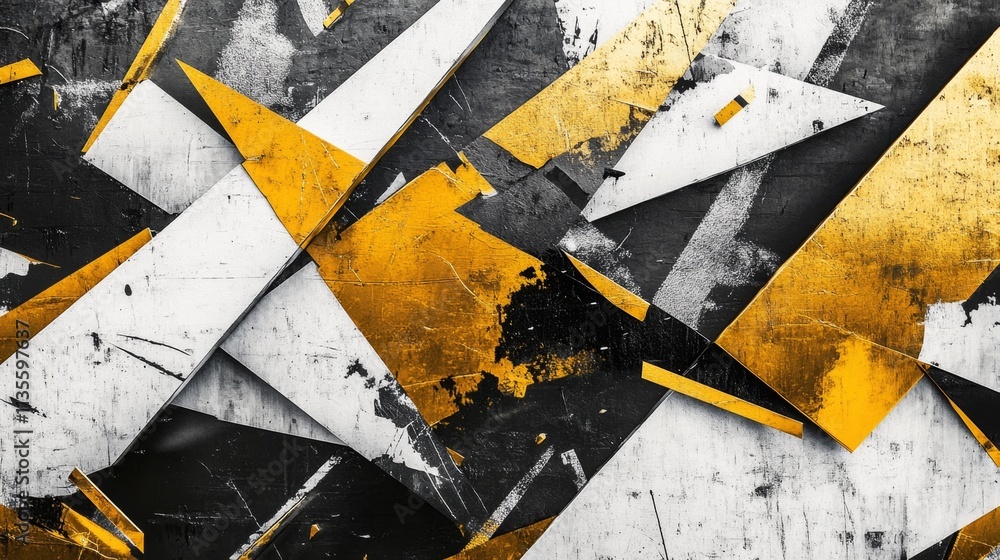 Fototapeta premium Dynamic geometric design abstract art digital artwork modern aesthetics close-up visual innovation