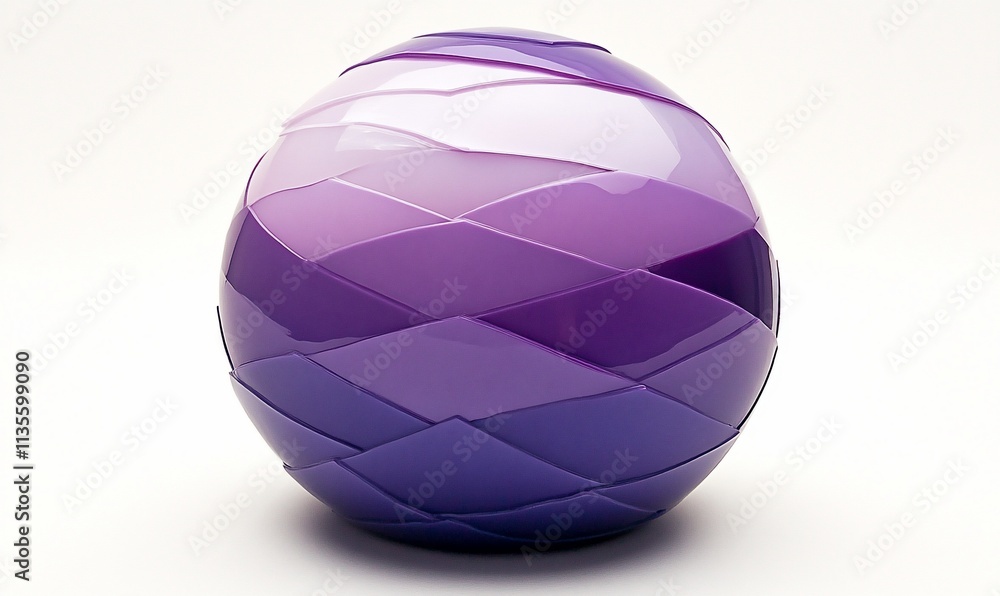 Abstract purple, layered, spherical object on white background. Abstract purple, layered, spherical object on white background.