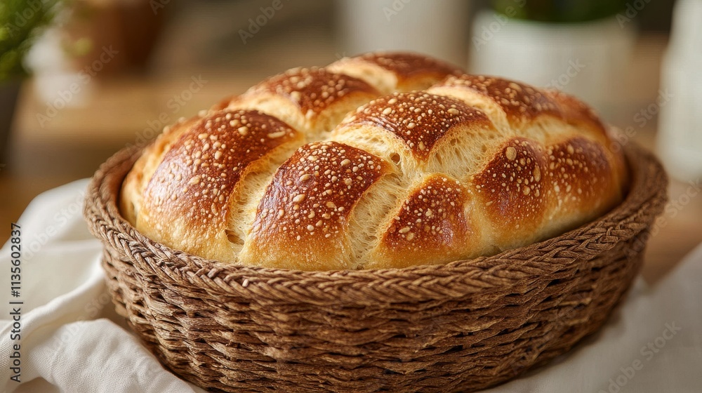 a basket of bread in a white background a basket of bread in a white background