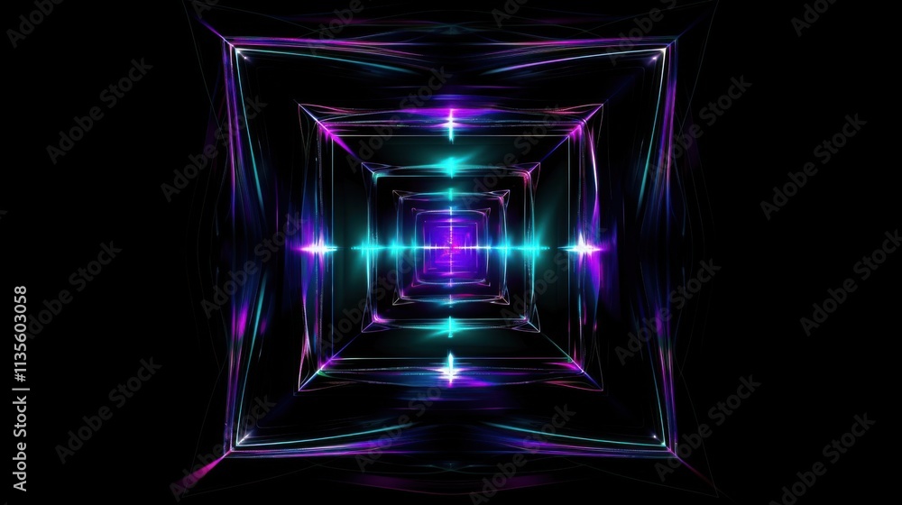 Fototapeta premium Abstract future background with glowing neon light effect. Vector illustration.