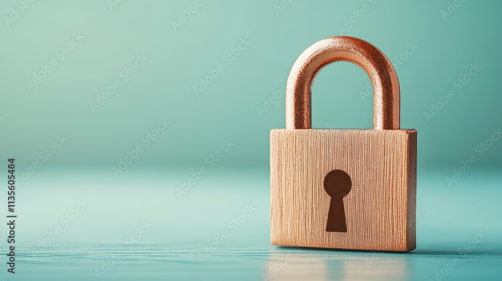Fototapeta premium Secure Padlock Safety Privacy Protection Security Concept