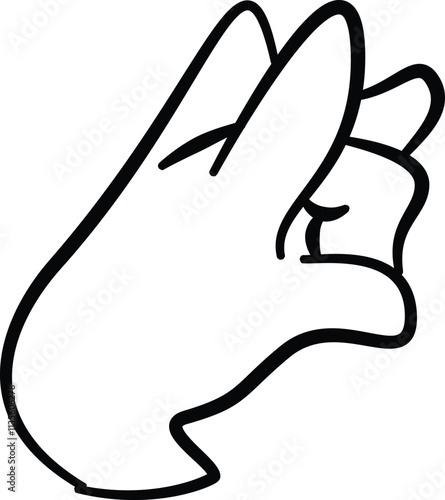 line art illustration little baby hands 