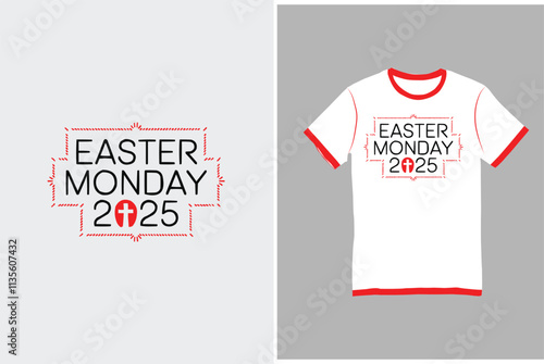 Easter Monday 2025 Minimal Silhouette Vector Design