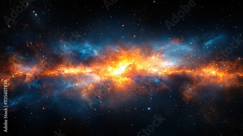 a bright explosion in space