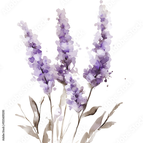 Watercolor summer flowers clipart vintage chinese flowers classic transparent artwork floral design in a bright environment