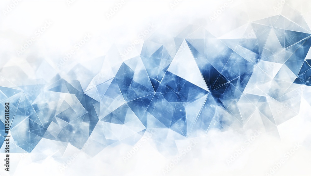 White and blue abstract polygon pattern. White and blue abstract polygon pattern.