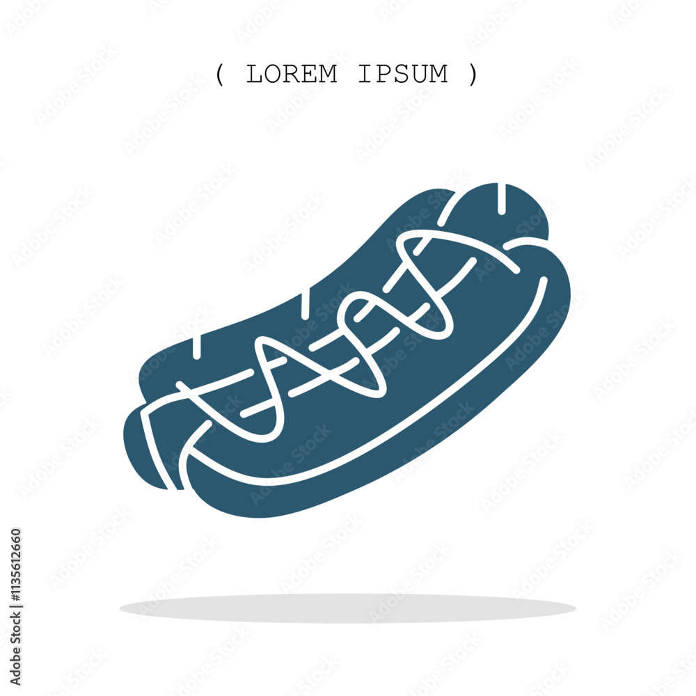 Vector symbol. Hot dog icon illustration. Stock vector symbol illustration design. Vector symbol. Hot dog icon illustration. Stock vector symbol illustration design.