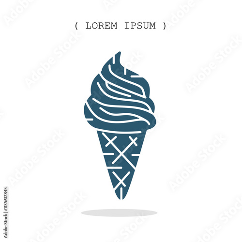 Vector symbol. Ice cream icon illustration. Stock vector symbol illustration design.