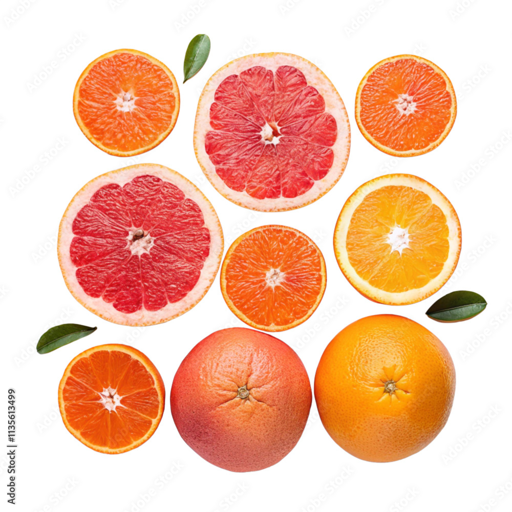 set of citrus fruits set of citrus fruits