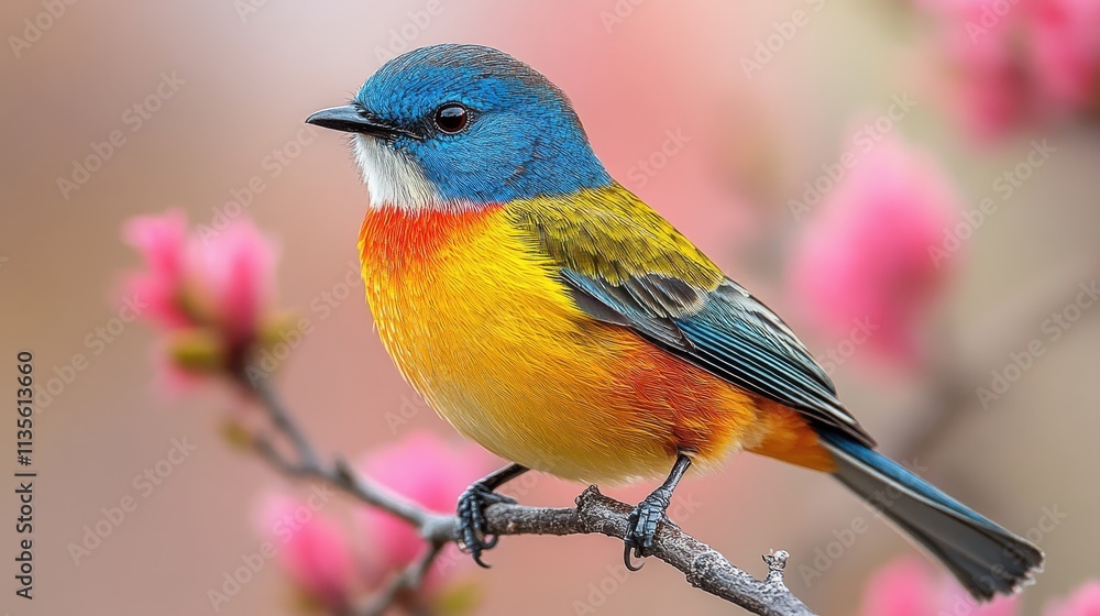 Obraz premium a colorful bird with a white background