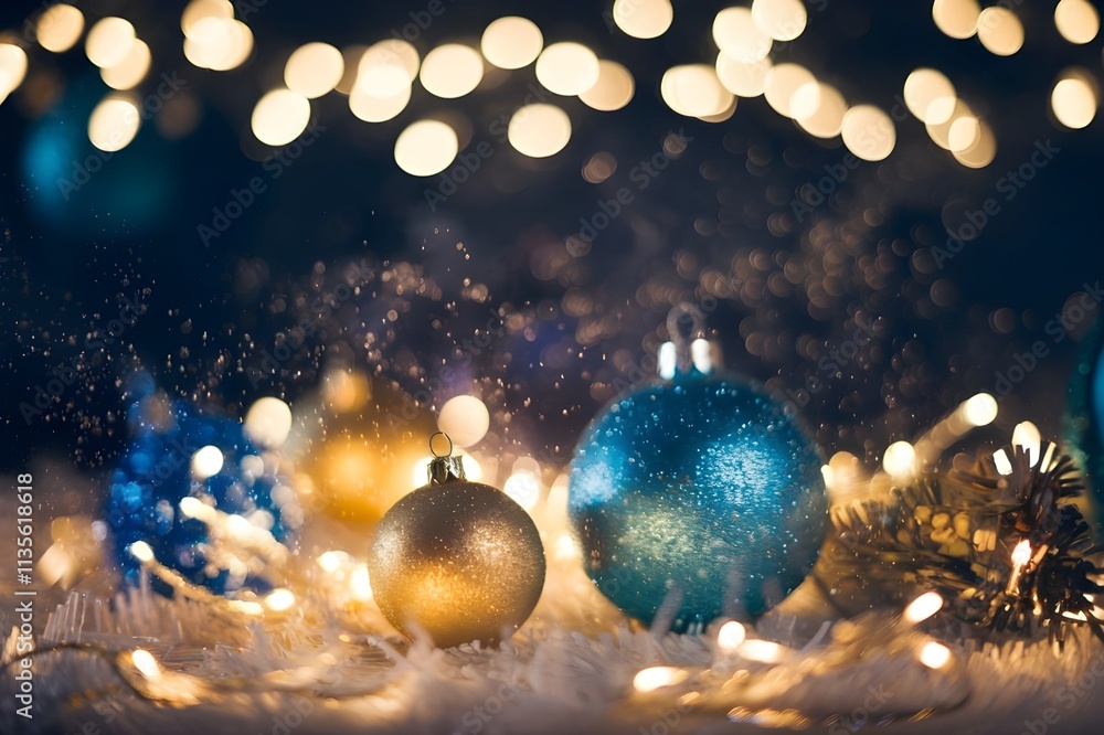 christmas decorations,bokeh effect christmas decorations,bokeh effect