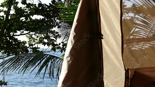 Entering and Exiting a Camping Tent – Outdoor Adventure