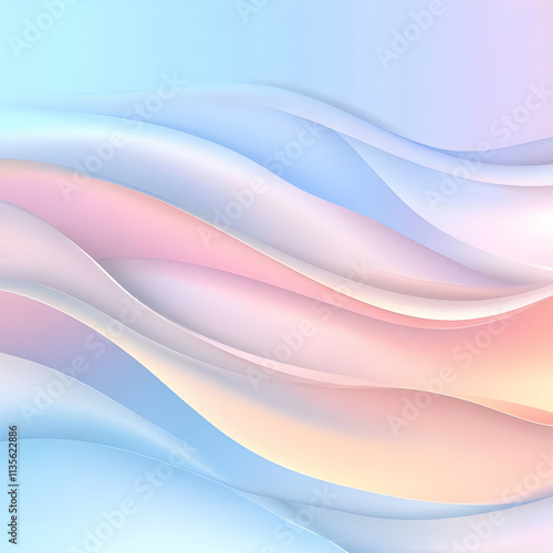 Abstract Pastel Wave Background Illustration