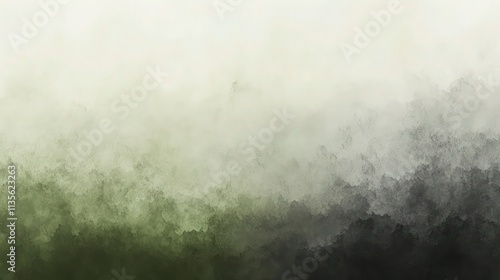 A soft, abstract gradient starting with gentle moss green at the bottom left, blending upwards into deep charcoal gray tones at the top right. 