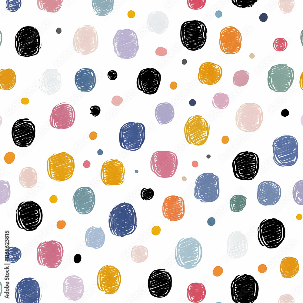 Colorful Abstract Hand Drawn Dot Pattern Background Colorful Abstract Hand Drawn Dot Pattern Background