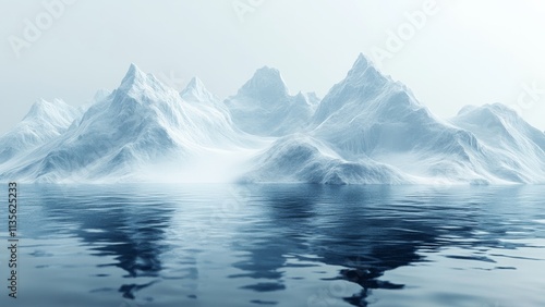 Wallpaper Mural Majestic ice mountains rise above tranquil ocean waters at dawn Torontodigital.ca