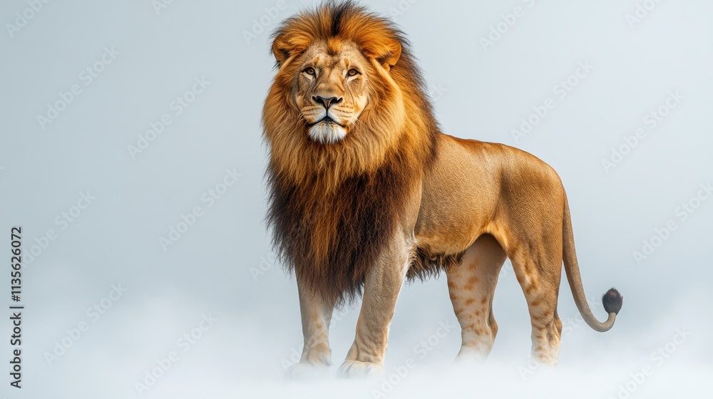 Obraz premium a lion standing on a white background
