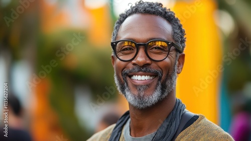 a man smiling at the camera