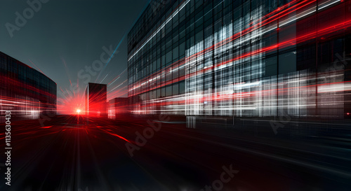 Accelerated Dynamics: A Futuristic Visualization of Speed and Connectivity