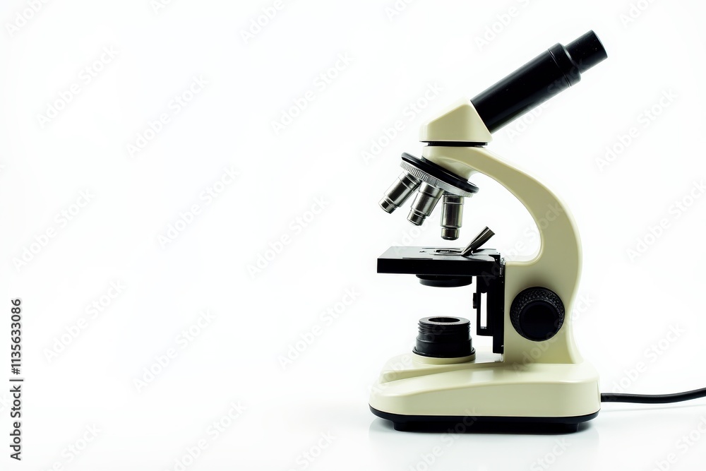 Discover the Microscopic World with Our High-Quality, Cream-Colored Microscope - Perfect for Education and Research Discover the Microscopic World with Our High-Quality, Cream-Colored Microscope - Perfect for Education and Research