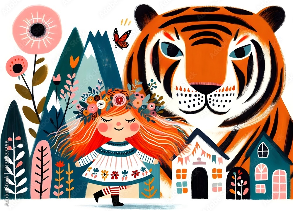 Obraz premium Mundos de Ensueño: Fábulas y Colores