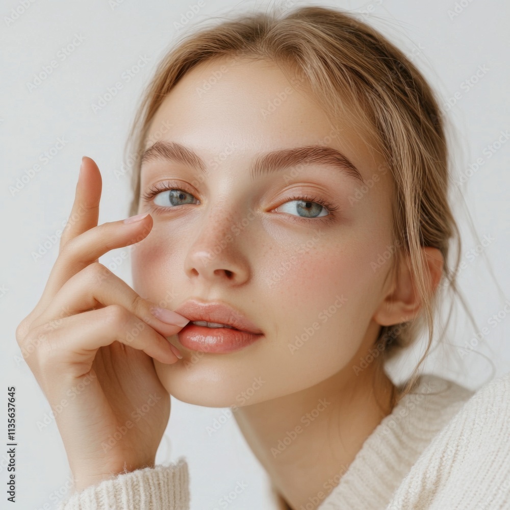 Thoughtful beauty A young European woman
