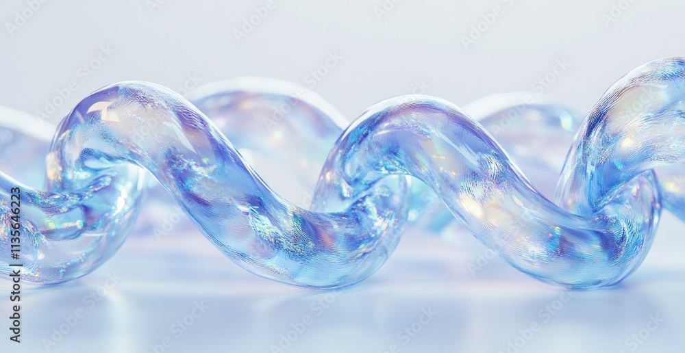 Iridescent blue liquid spiral abstract. Iridescent blue liquid spiral abstract.