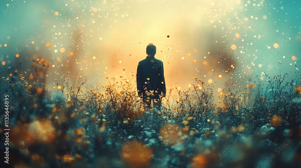 Solitude in a Magical Field: A Dreamlike Landscape Solitude in a Magical Field: A Dreamlike Landscape
