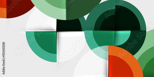 Target circle geometric abstract shapes. Vector Illustration For Wallpaper, Banner, Background, Card, Book Illustration, landing page