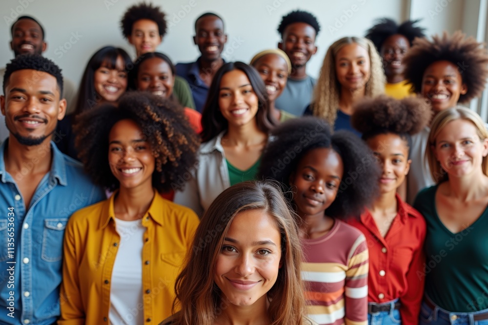 Celebrate Diversity: A Joyful Multiracial Group Portrait Perfect for Promoting Unity and Inclusivity in Marketing Campaigns Celebrate Diversity: A Joyful Multiracial Group Portrait Perfect for Promoting Unity and Inclusivity in Marketing Campaigns