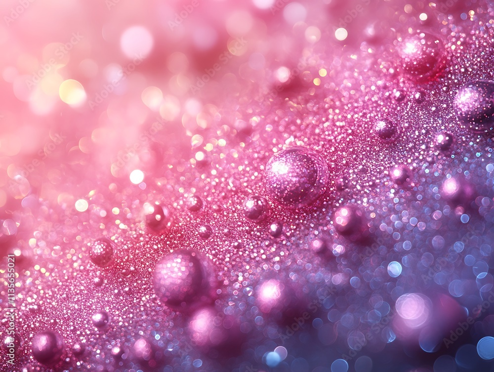 Pink and Purple Glitter Background With Water Droplets Pink and Purple Glitter Background With Water Droplets