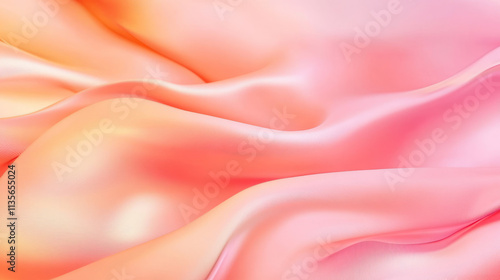 flowing pink and orange fabric textures in an abstract backdrop