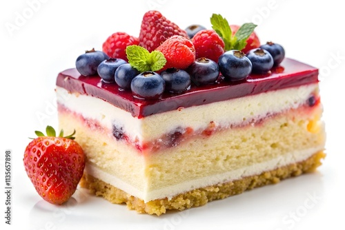 Wallpaper Mural Cheesecake with berries and mint Torontodigital.ca