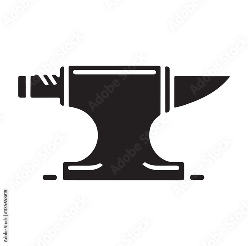 anvil icon silhouette vector illustration