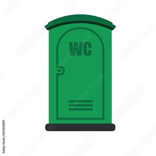 Portable restroom on a white background. Vector illustration