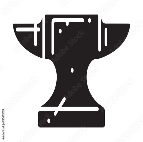 anvil icon silhouette vector illustration