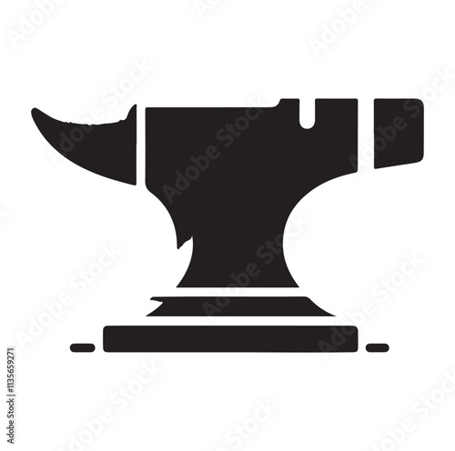 anvil icon silhouette vector illustration