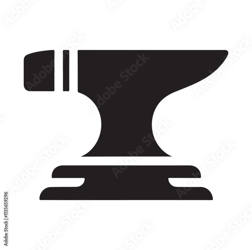 anvil icon silhouette vector illustration