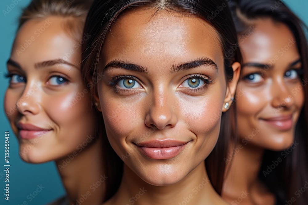 Beautiful Multi-Ethnic Women Smiling Together Perfect for Diversity and Inclusion Campaigns or Cosmetic Ads Beautiful Multi-Ethnic Women Smiling Together Perfect for Diversity and Inclusion Campaigns or Cosmetic Ads