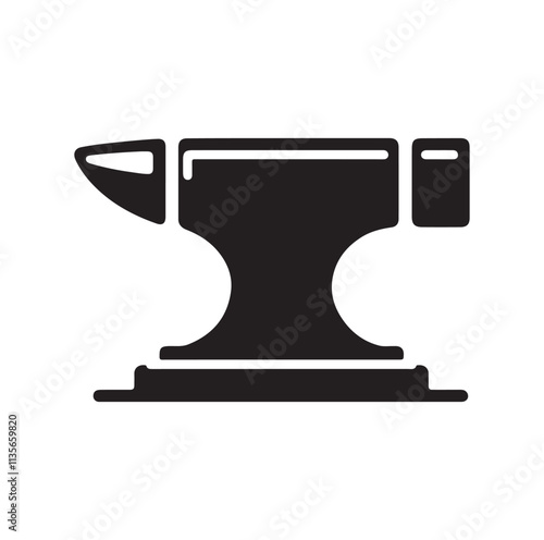 anvil icon silhouette vector illustration