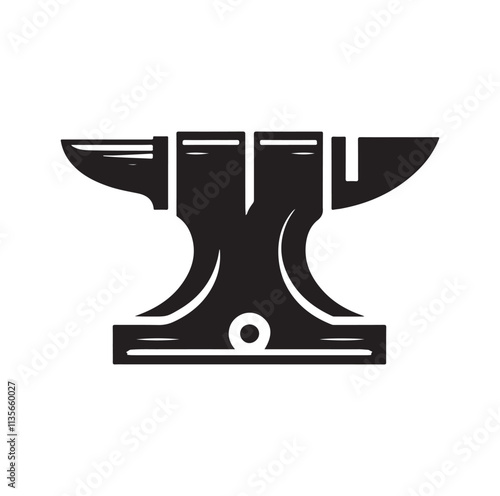 anvil icon silhouette vector illustration
